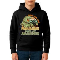 Funny Papa Don't Mess With Papasaurus Kids Hoodie