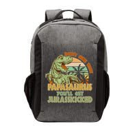 Funny Papa Don't Mess With Papasaurus Vector Backpack