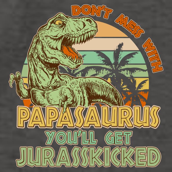 Funny Papa Don't Mess With Papasaurus Vector Backpack