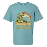 Funny Papa Don't Mess With Papasaurus Sueded Cloud Jersey T-Shirt