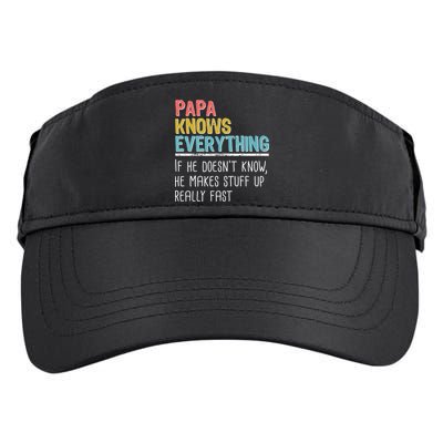 Funny Papa Knows Everything Adult Drive Performance Visor
