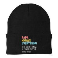 Funny Papa Knows Everything Beanie