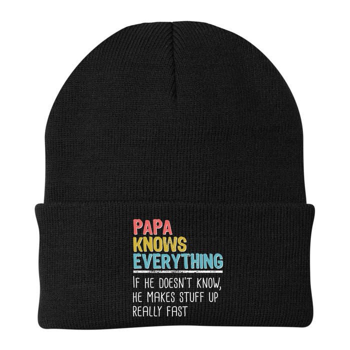 Funny Papa Knows Everything Beanie