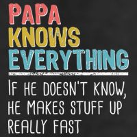 Funny Papa Knows Everything Beanie
