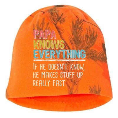 Funny Papa Knows Everything Kati - Camo Knit Beanie