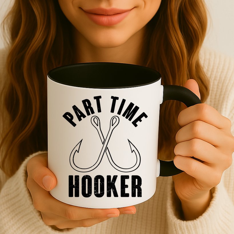 Funny Part Time Hooker Fishing Fan Mug