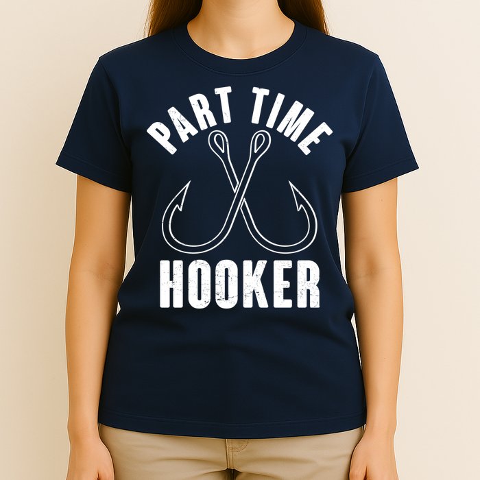 Funny Part Time Hooker Fishing Fan T-Shirt