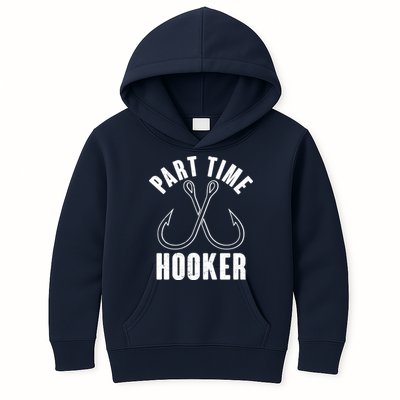 Funny Part Time Hooker Fishing Fan Kids Hoodie