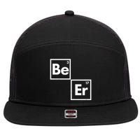 Funny Periodic Table Elements Be Er Beer 7 Panel Mesh Trucker Snapback Hat