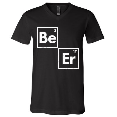 Funny Periodic Table Elements Be Er Beer V-Neck T-Shirt