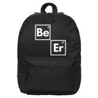 Funny Periodic Table Elements Be Er Beer 16 in Basic Backpack