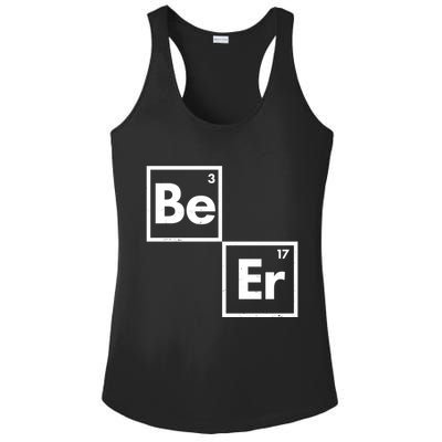 Funny Periodic Table Elements Be Er Beer Ladies PosiCharge Competitor Racerback Tank
