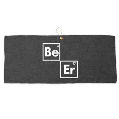 Funny Periodic Table Elements Be Er Beer Large Microfiber Waffle Golf Towel