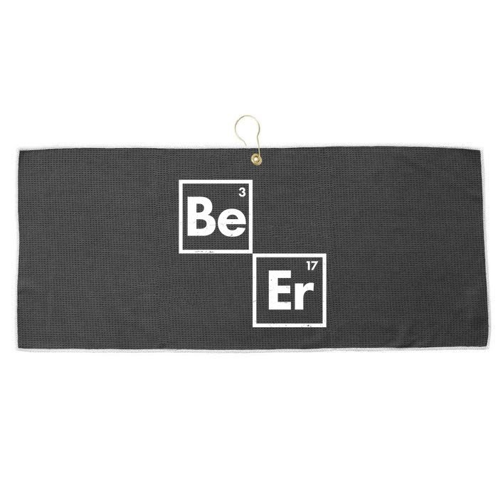 Funny Periodic Table Elements Be Er Beer Large Microfiber Waffle Golf Towel