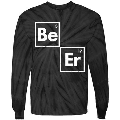 Funny Periodic Table Elements Be Er Beer Tie-Dye Long Sleeve Shirt