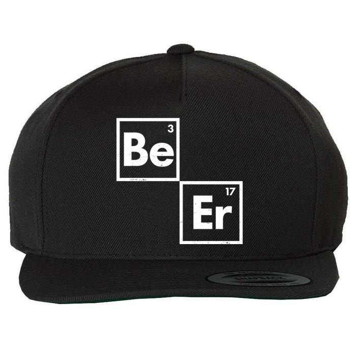 Funny Periodic Table Elements Be Er Beer Wool Snapback Cap
