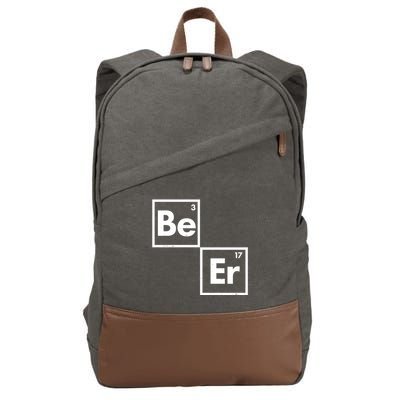 Funny Periodic Table Elements Be Er Beer Cotton Canvas Backpack