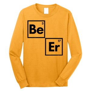 Funny Periodic Table Elements Be Er Beer Long Sleeve Shirt