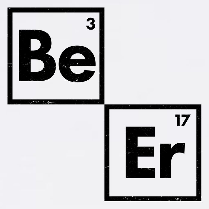 Funny Periodic Table Elements Be Er Beer Garment-Dyed Sweatshirt