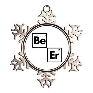 Funny Periodic Table Elements Be Er Beer Metallic Star Ornament