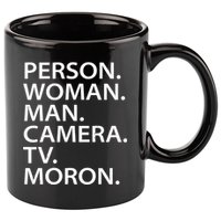 Funny Person Woman Man Camera TV Moron 11oz C Handle Ceramic Mug