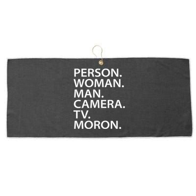 Funny Person Woman Man Camera TV Moron Large Microfiber Waffle Golf Towel