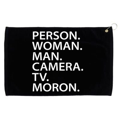 Funny Person Woman Man Camera TV Moron Grommeted Golf Towel