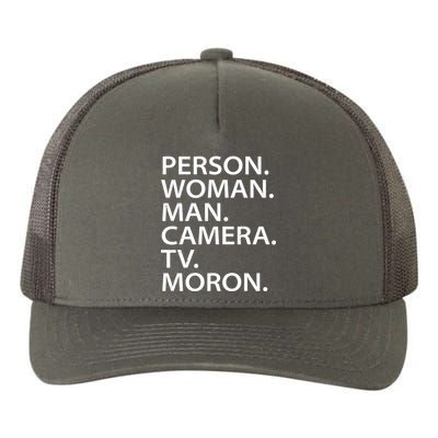 Funny Person Woman Man Camera TV Moron Yupoong Adult 5-Panel Trucker Hat