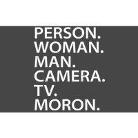 Funny Person Woman Man Camera TV Moron Bumper Sticker