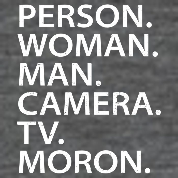 Funny Person Woman Man Camera TV Moron Poster