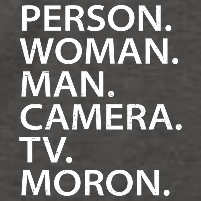 Funny Person Woman Man Camera TV Moron Vector Backpack