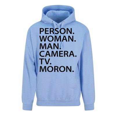 Funny Person Woman Man Camera TV Moron Unisex Surf Hoodie