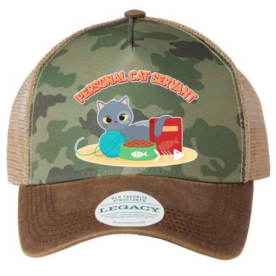 Funny Personal Cat Servant Legacy Tie Dye Trucker Hat