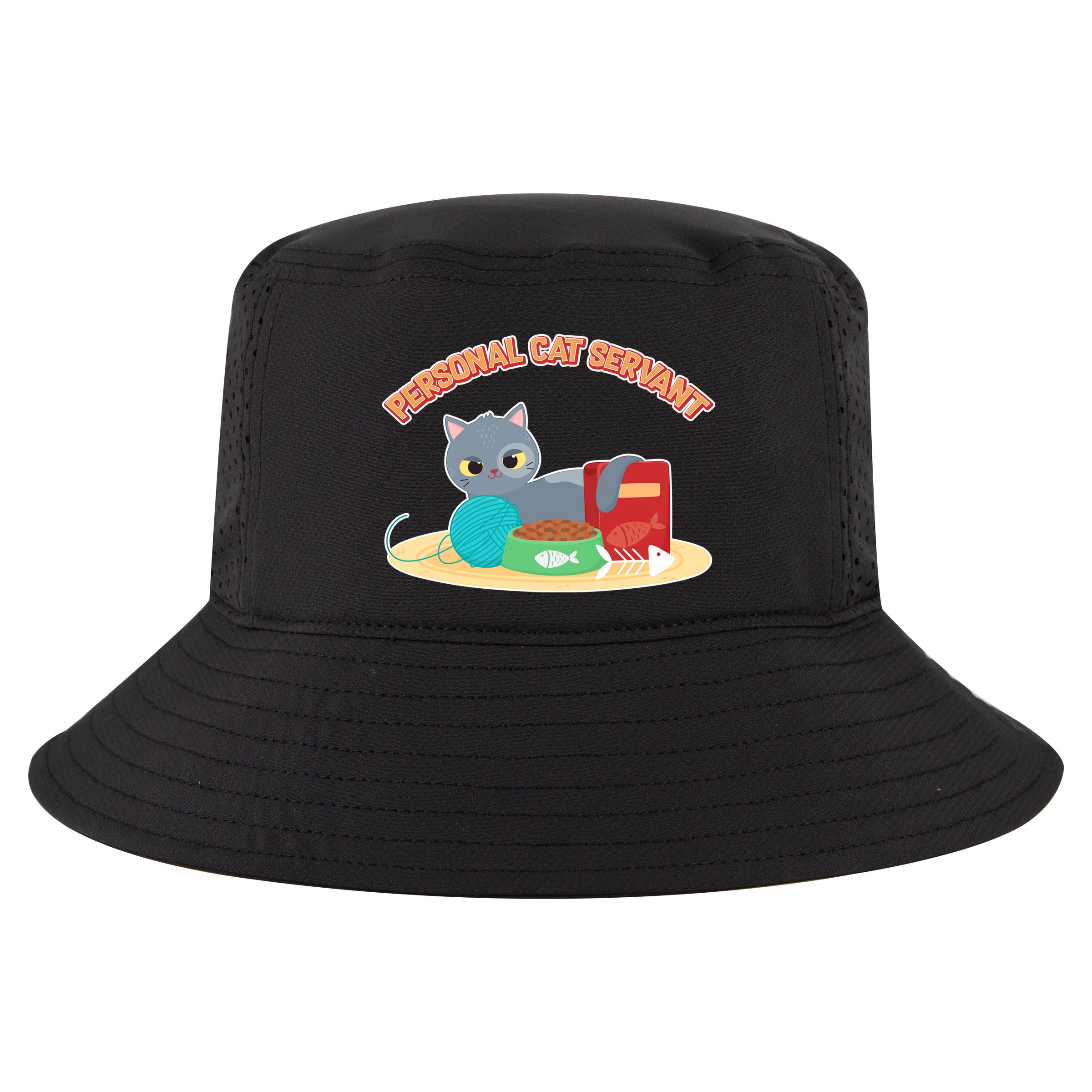 Funny Personal Cat Servant Cool Comfort Performance Bucket Hat