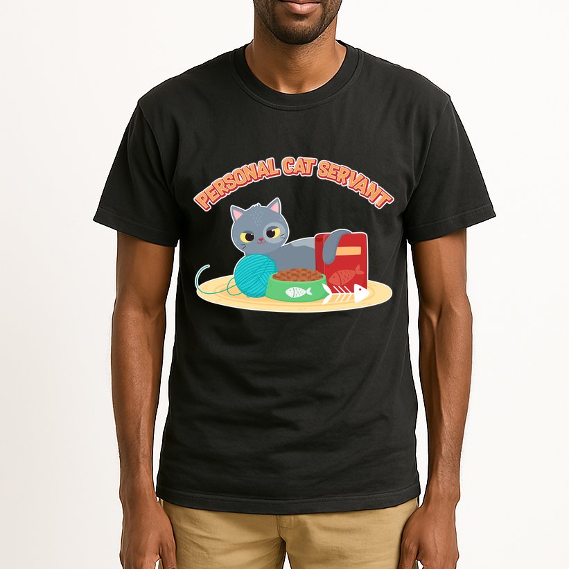 Funny Personal Cat Servant Tall T-Shirt