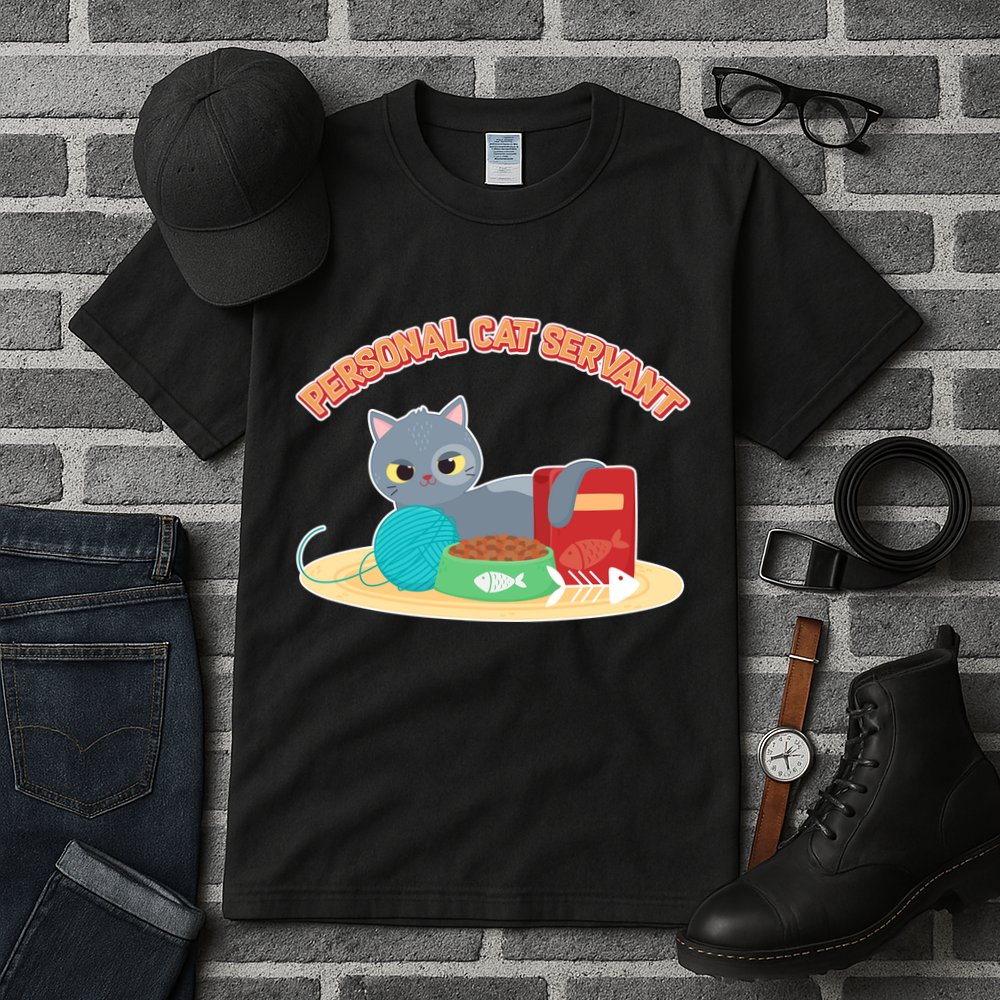 Funny Personal Cat Servant Tall T-Shirt