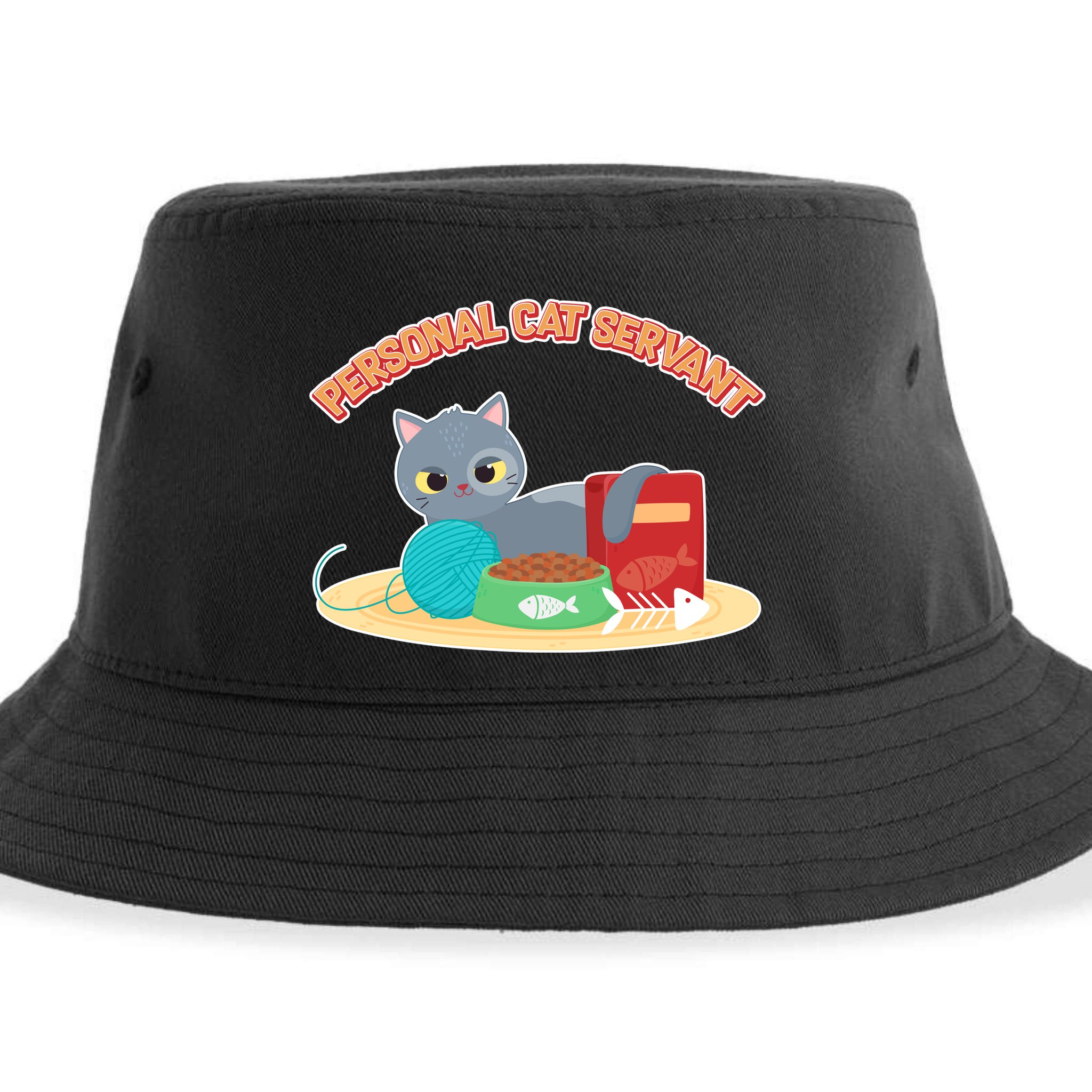 Funny Personal Cat Servant Sustainable Bucket Hat