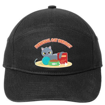 Funny Personal Cat Servant 7-Panel Snapback Hat