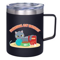 Funny Personal Cat Servant 12oz Stainless Steel Coffee Mug