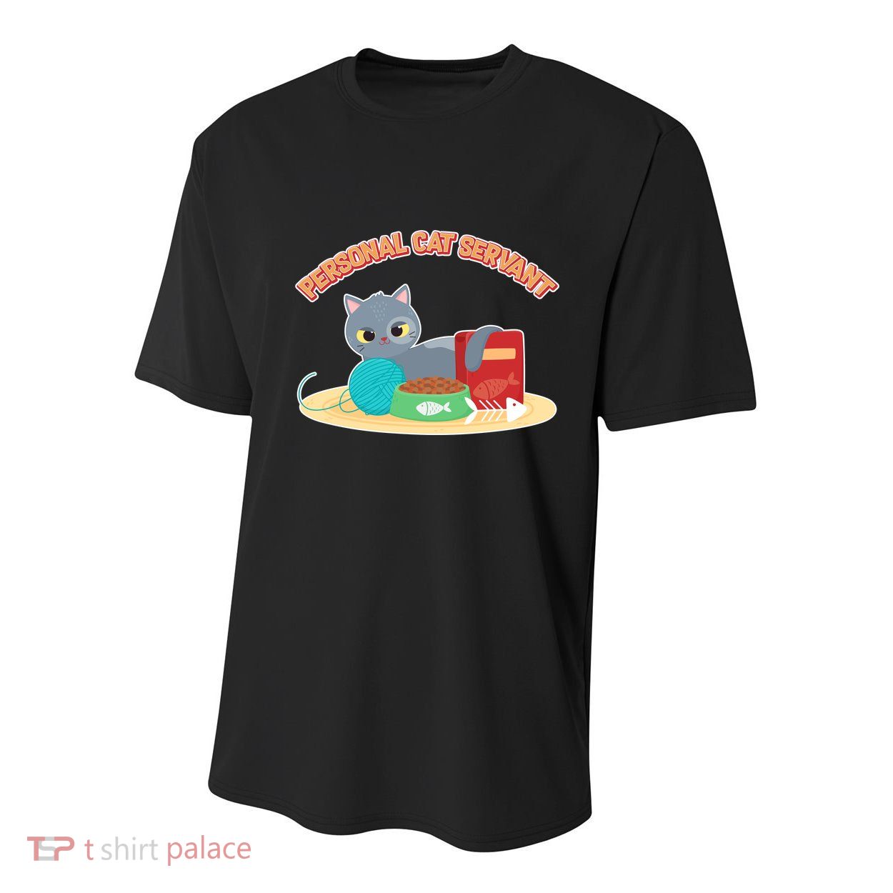 Funny Personal Cat Servant Youth Performance Sprint T-Shirt