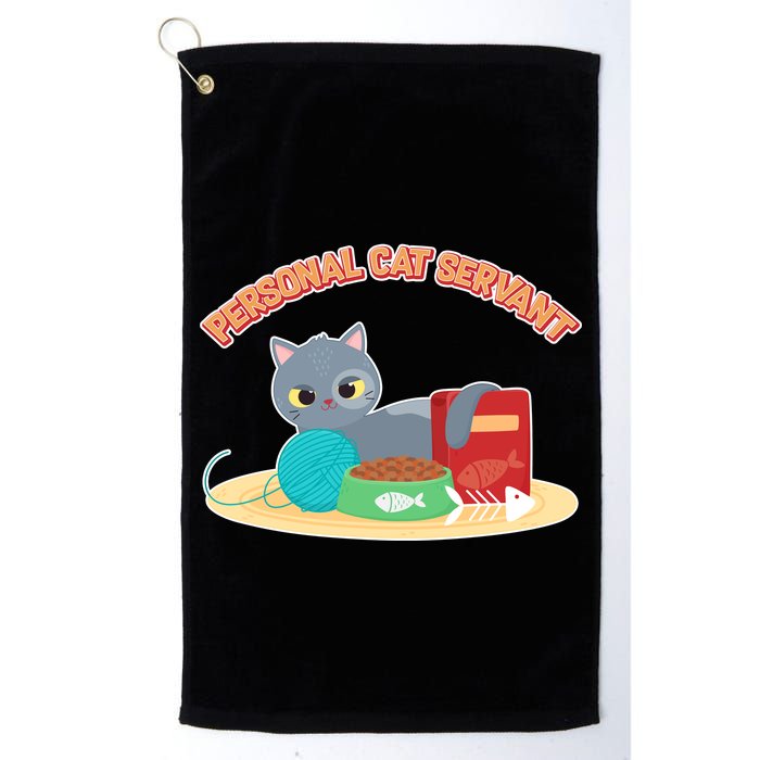 Funny Personal Cat Servant Golf Towel