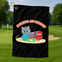 Funny Personal Cat Servant Golf Towel