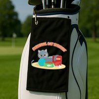Funny Personal Cat Servant Golf Towel