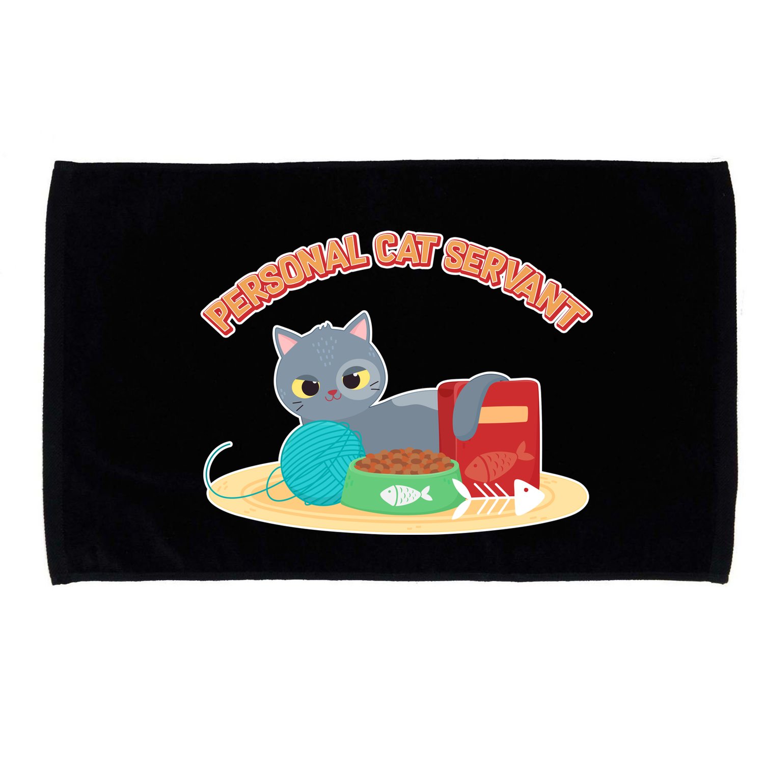 Funny Personal Cat Servant Microfiber Hand Towel