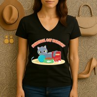 Funny Personal Cat Servant Women's V-Neck T-Shirt