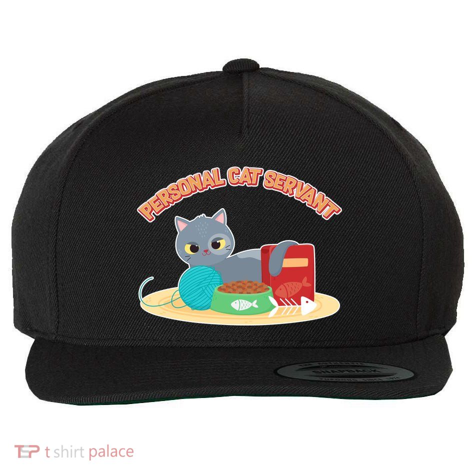 Funny Personal Cat Servant Wool Snapback Cap