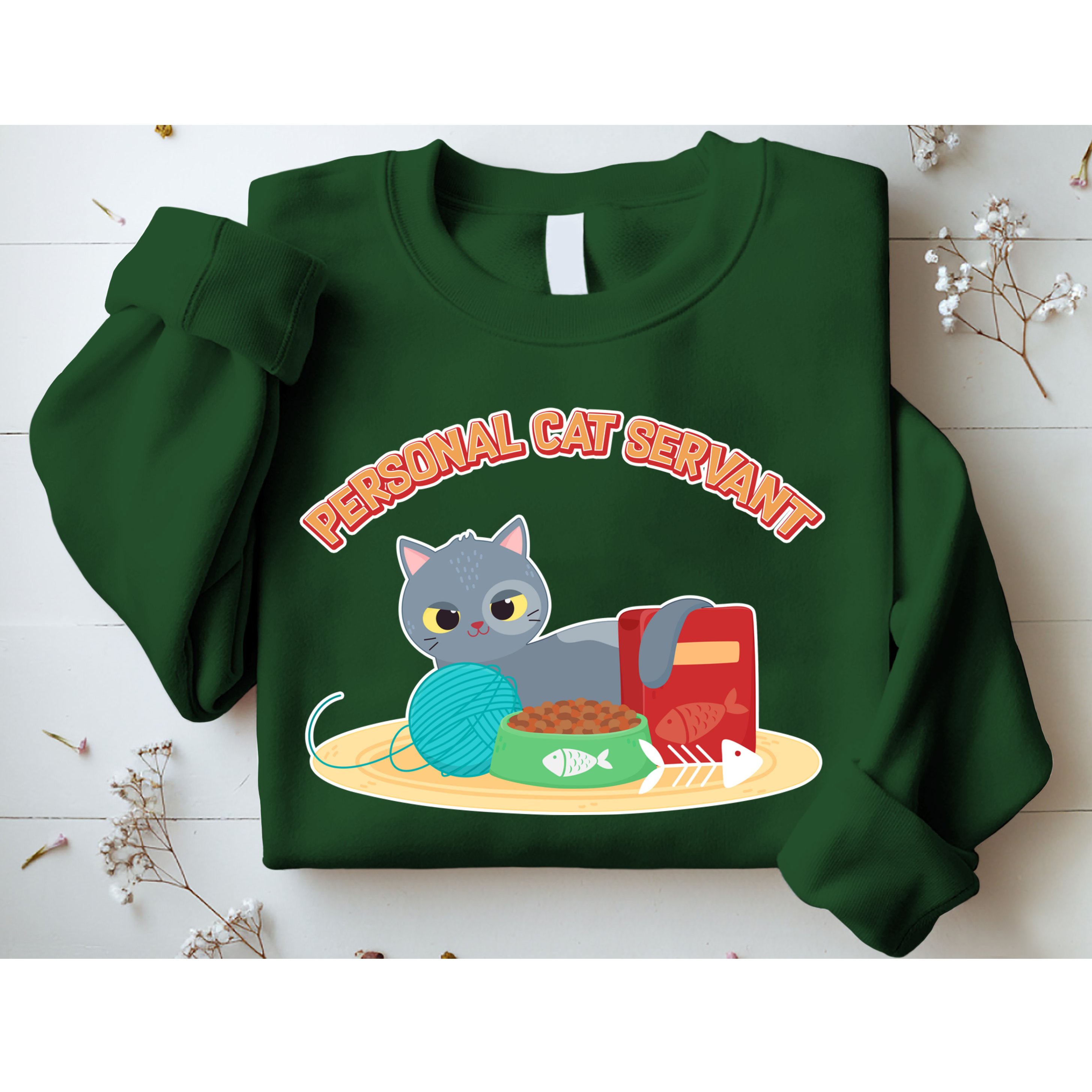 Funny Personal Cat Servant Sweatshirt