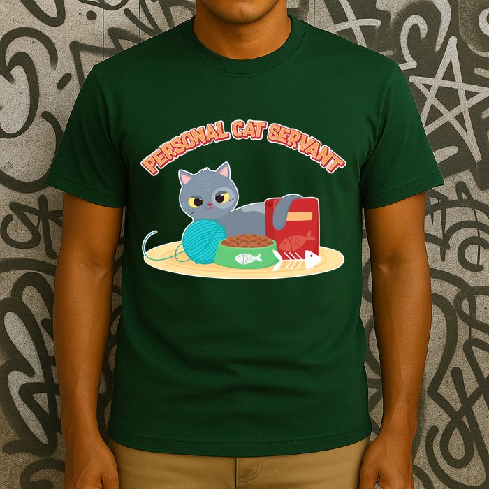 Funny Personal Cat Servant T-Shirt