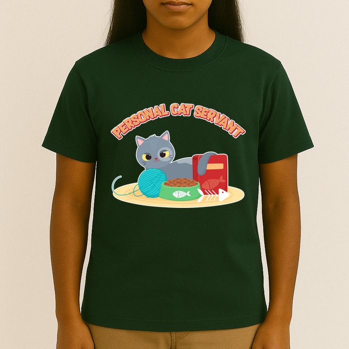 Funny Personal Cat Servant T-Shirt