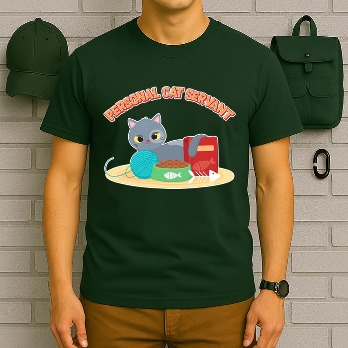 Funny Personal Cat Servant T-Shirt